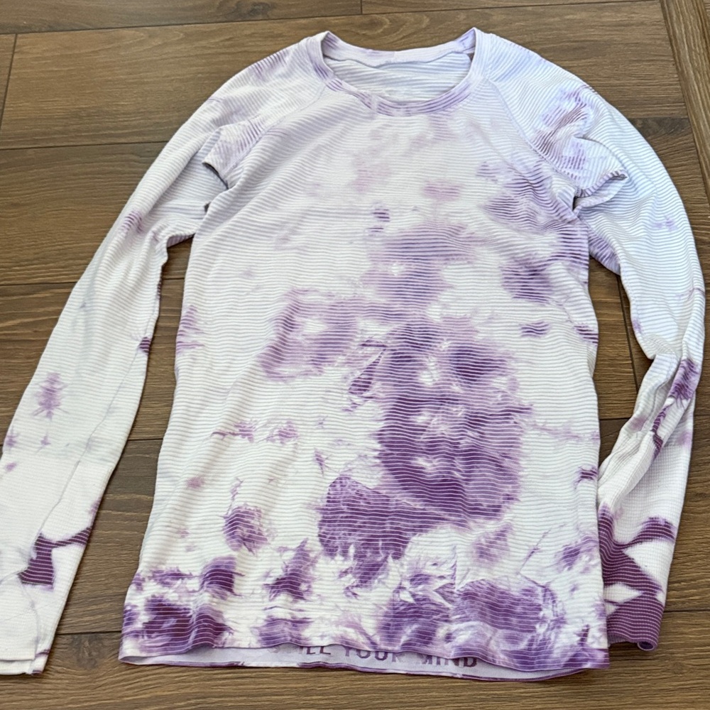 lululemon athletica Purple Tie-Dye Long Sleeve Tee-Swiftly Tech waist length